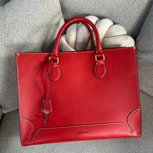 Dooney & Bourke Large Alto Felicita Red Leather Tote Bag